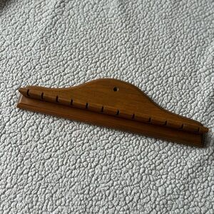 Vintage Wooden Spoon Display Rack in Warm Brown - use for garden herbs n flowers